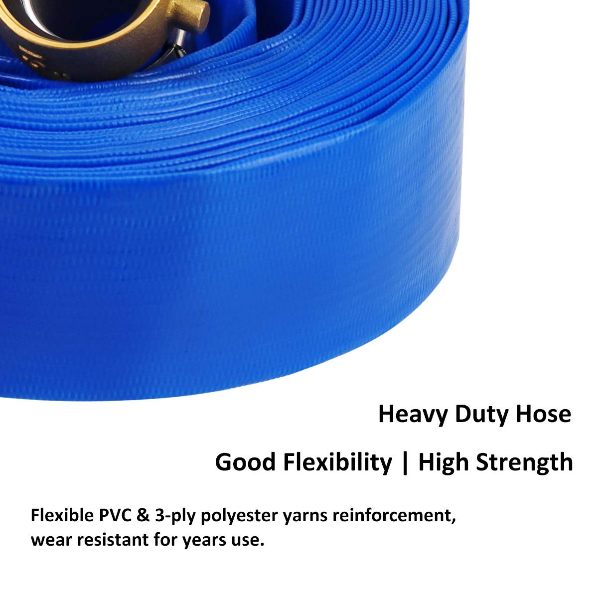 Eastrans reinforced PVC hose with internal yarn for durability