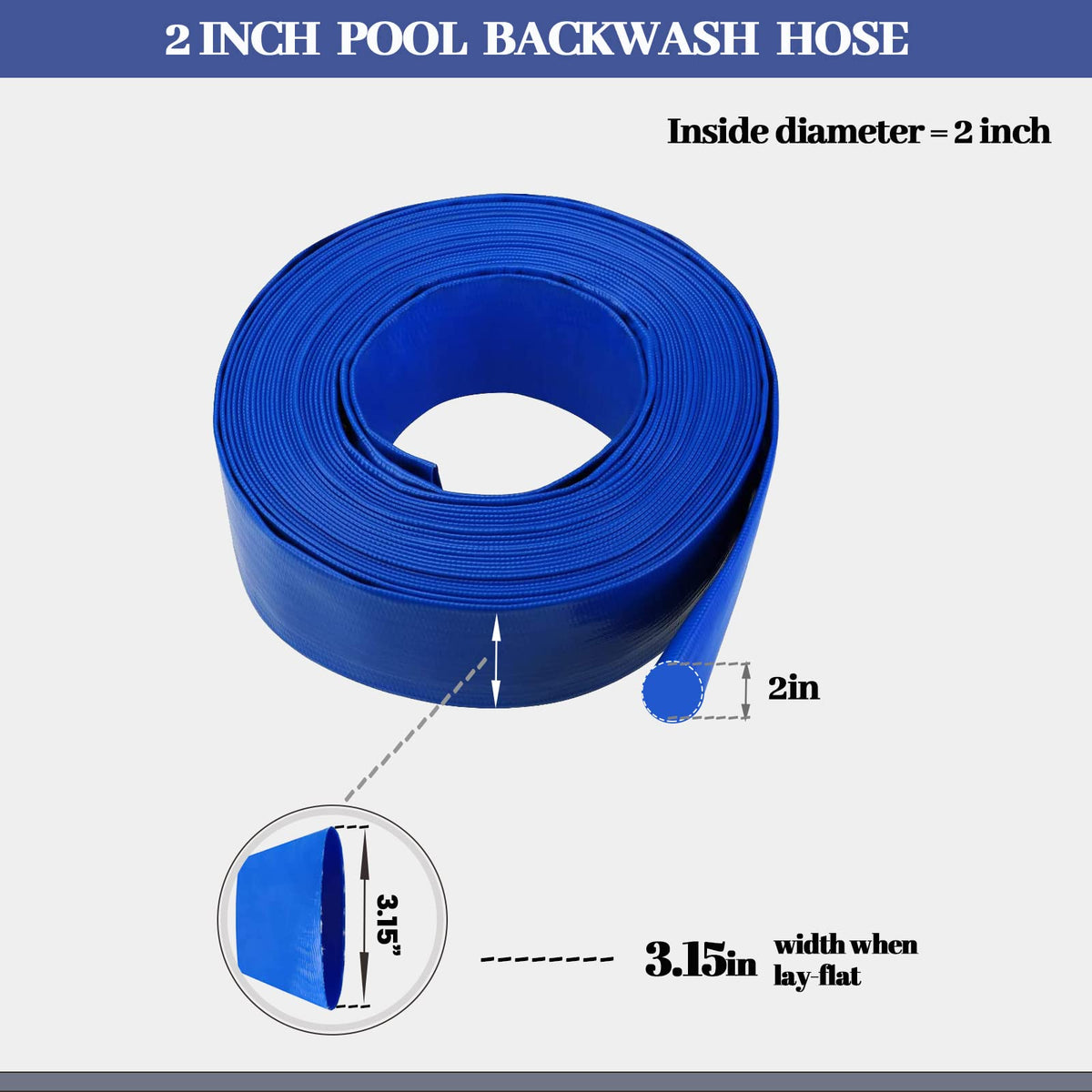 Eastrans three-ply reinforced pool hose resisting tears during heavy use