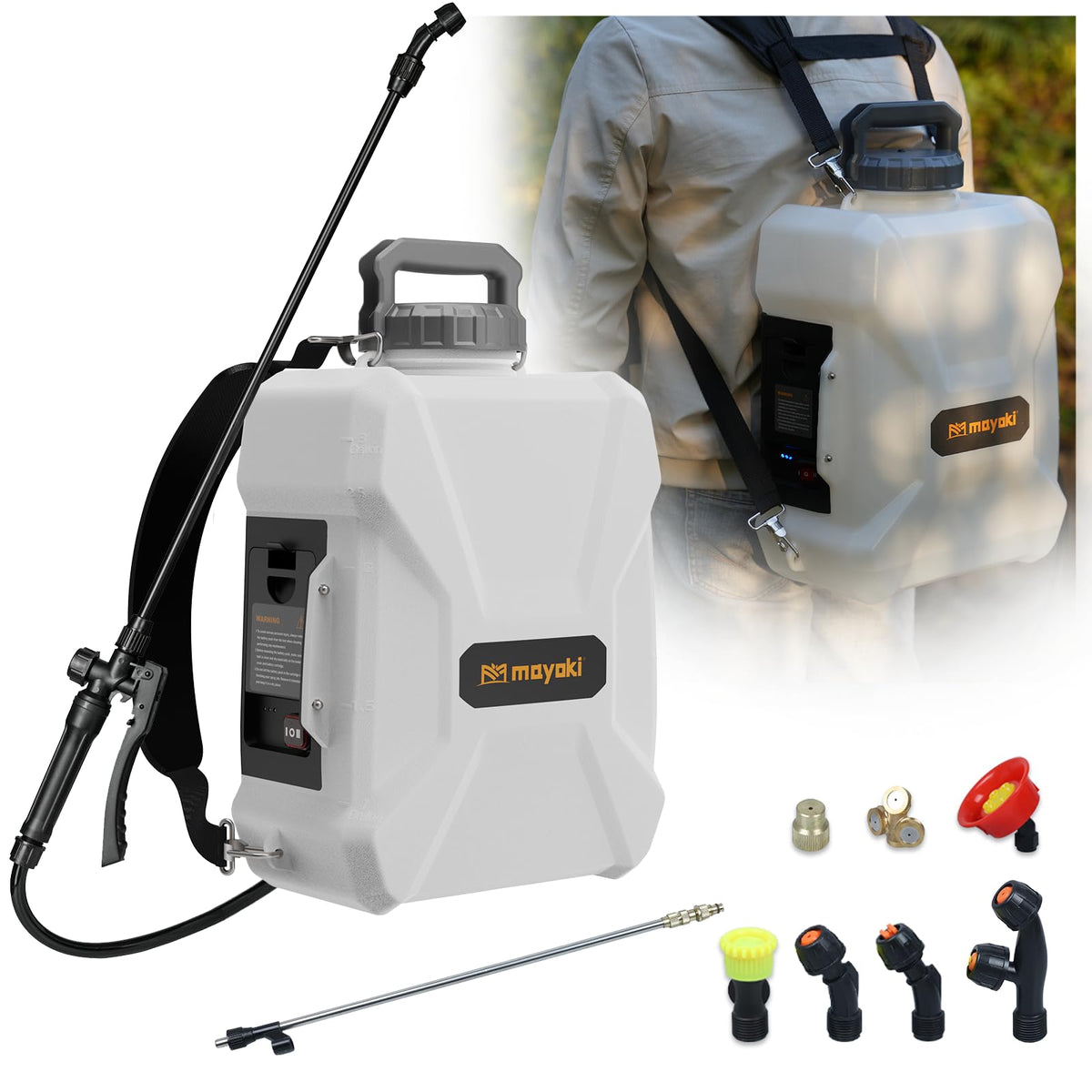 Eastyle 3-Gallon lawn sprayer with translucent tank for easy level checks