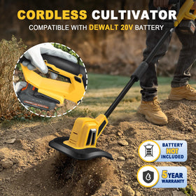 Eastyle tiller side view with adjustable handle for comfort.