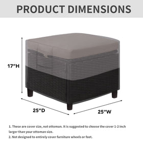 Two-pack Easy-Going cover set for 25x25x17 ottomans.