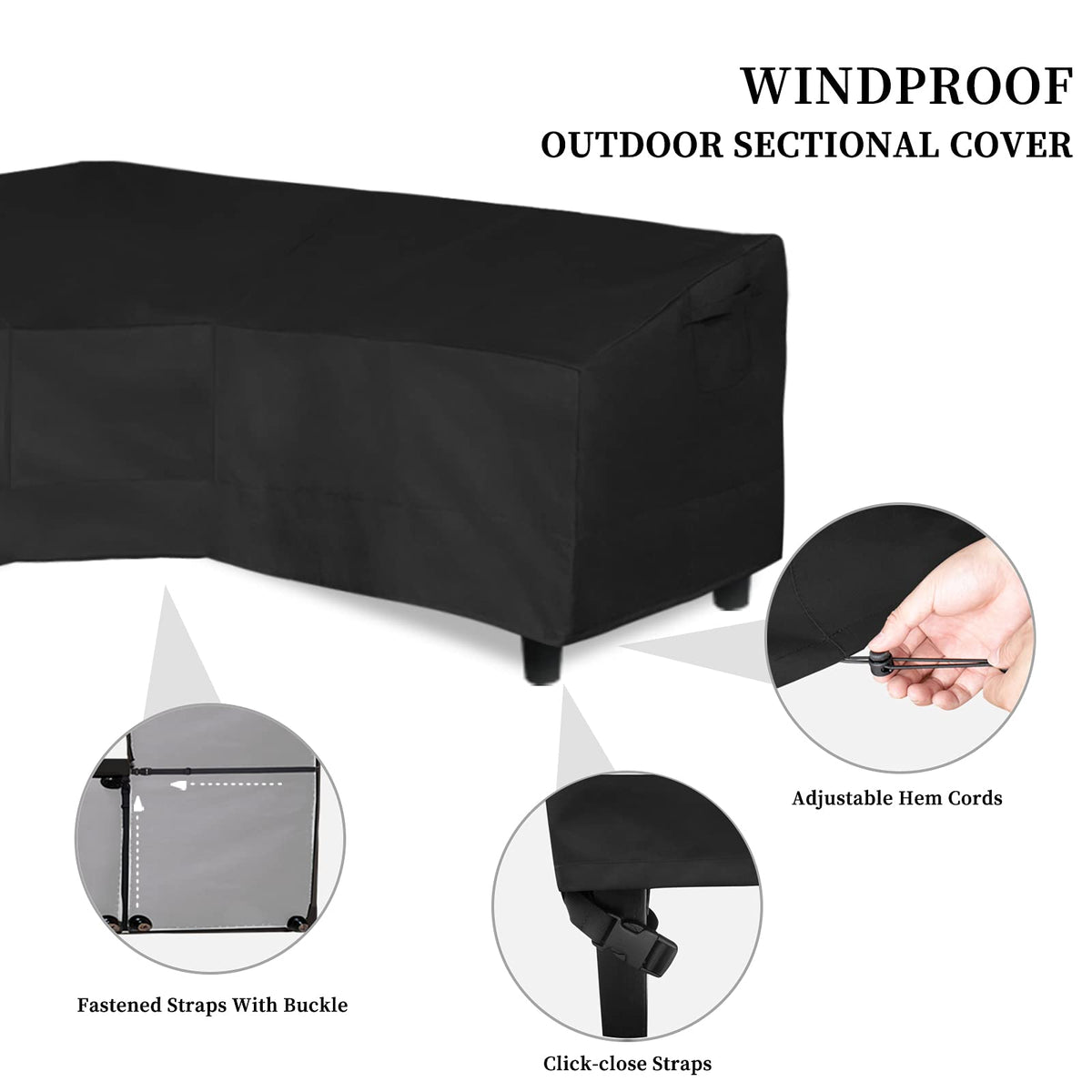 Easy-Going 600D Patio V-Shaped Cover air vents reduce condensation.