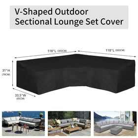 Easy-Going 600D Patio V-Shaped Cover wipe-clean surface is easy.