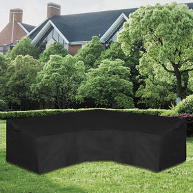 Easy-Going 600D Patio V-Shaped Cover side straps secure the fit.