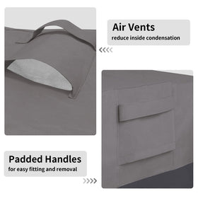 Easy-Going air vent design reduces interior condensation.