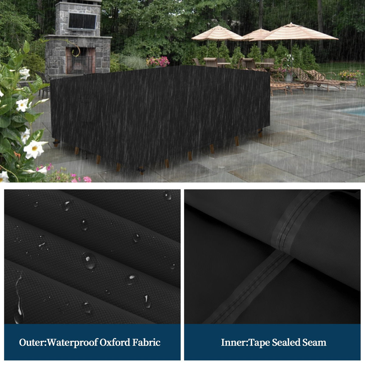 Air vent design on Easy-Going cover reduces condensation and wind lofting.