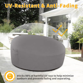 Easy-Going daybed cover air vent feature reduces condensation and wind lofting