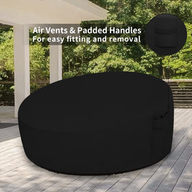 Easy-Going daybed cover waterproof coating shields from rain.
