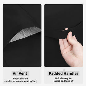 Easy-Going wide handles enable quick fitting and removal.