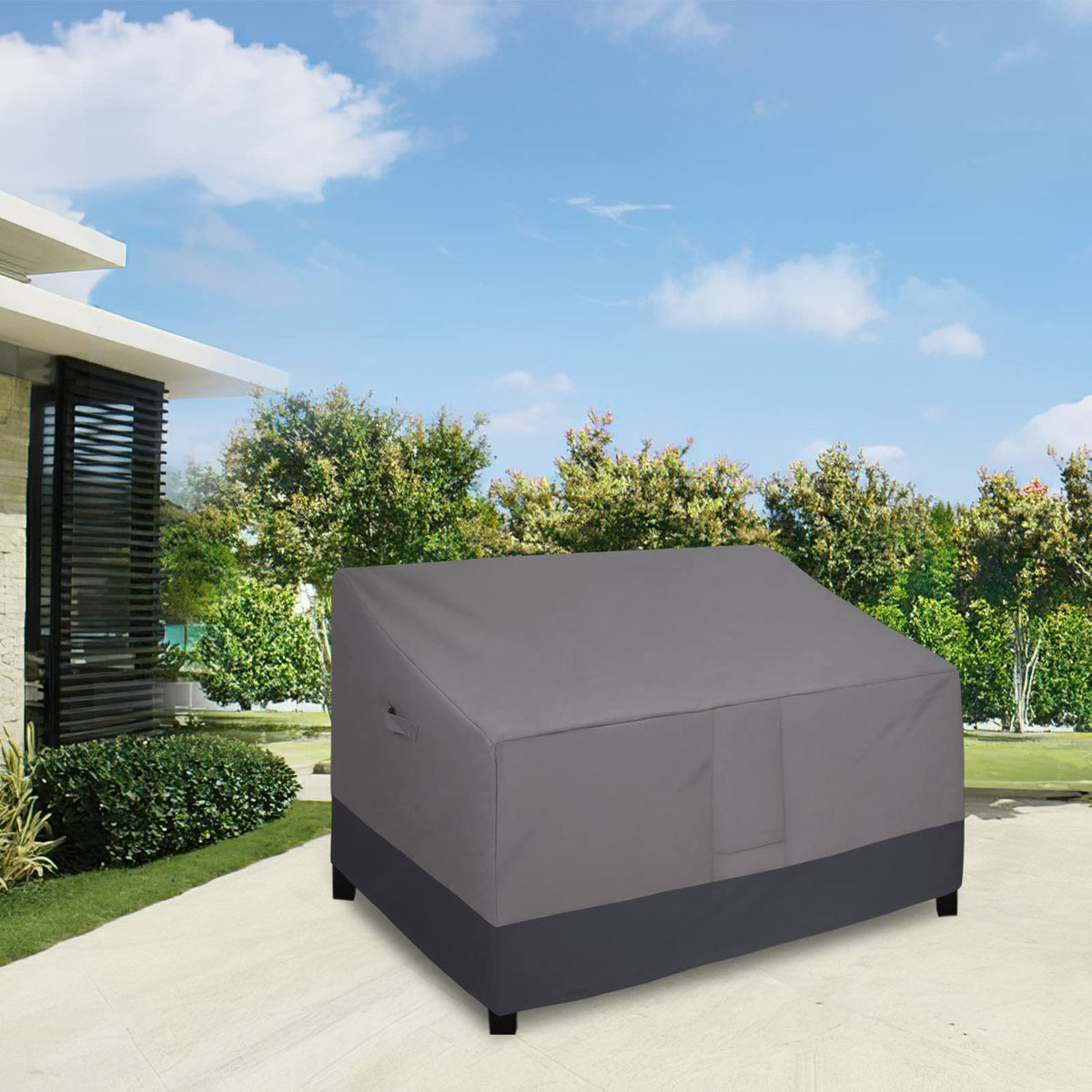 Easy-Going loveseat cover windproof straps keep furniture secure during gusts.