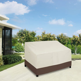 Easy-Going loveseat cover with windproof design staying secure outdoors