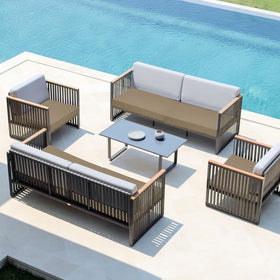 Easy-Going non-slip back cushion cover keeps cushions securely in place.