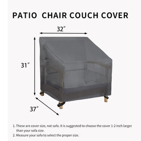 Easy-Going outdoor chair cover elastic hem cord delivers a tight, snug fit.
