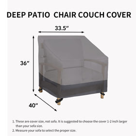 Easy-Going chair cover demonstrating pad handles for easy installation.