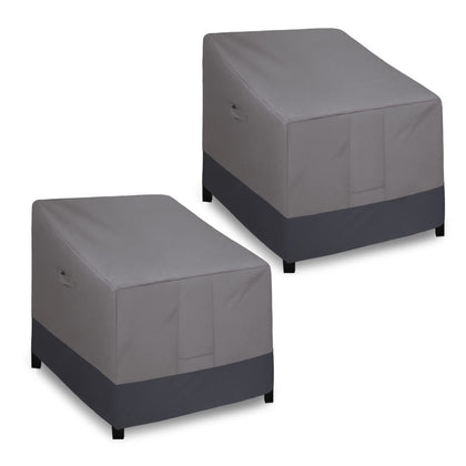 Easy-Going outdoor chair cover with close-straps protects against wind and rain.