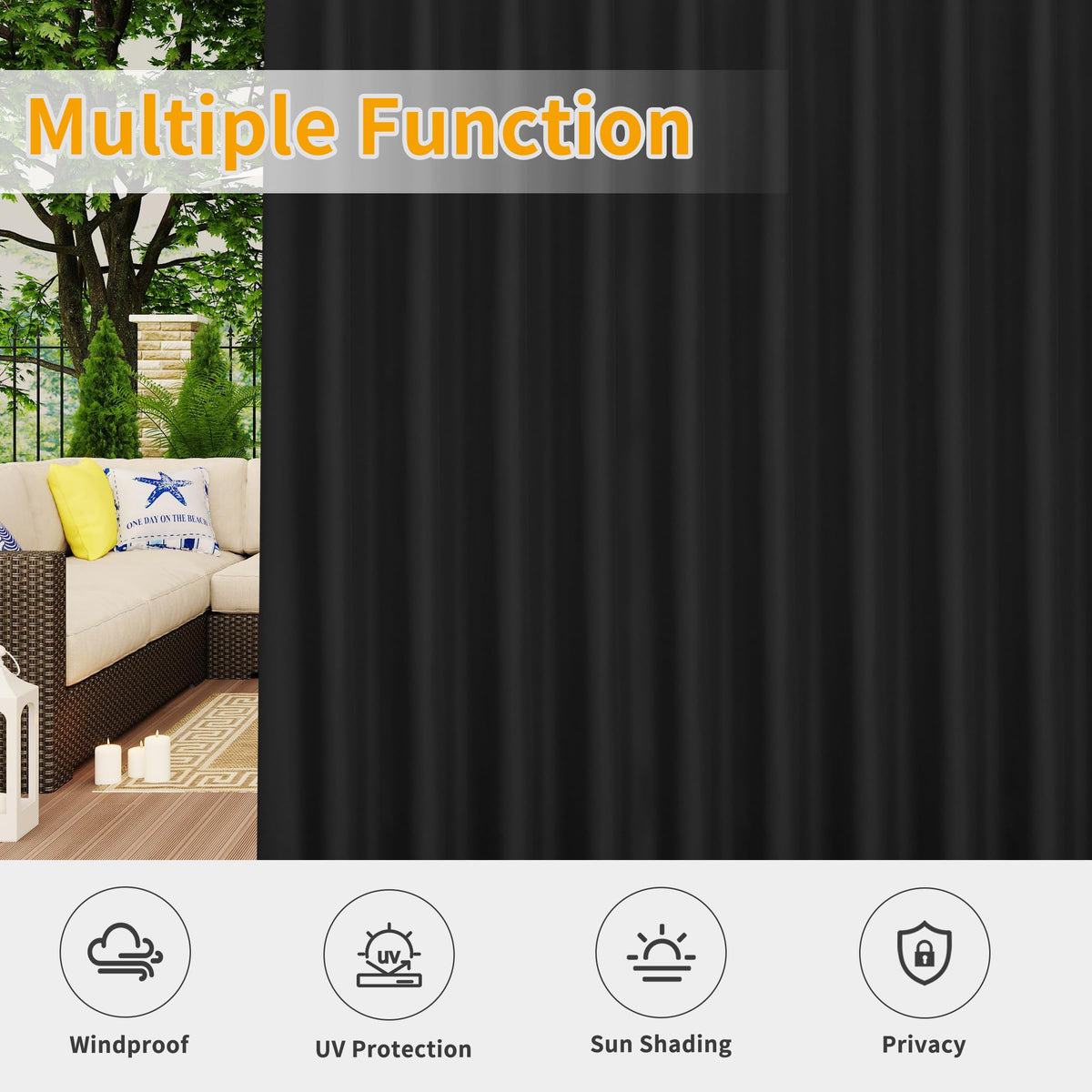 Easy-Going curtains offering noise reduction and heat insulation for comfort.