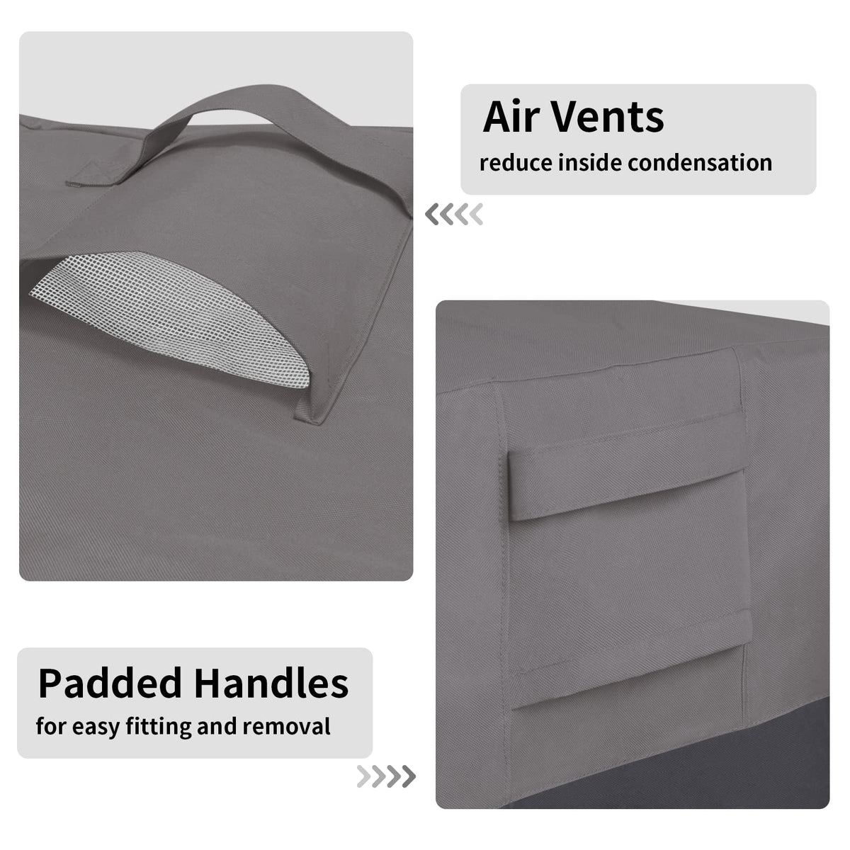 Easy-Going vented design reduces condensation on breezy days