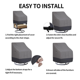 Two-pack Easy-Going swivel chair covers for two chairs