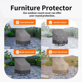 Cover resists dust and UV exposure to keep outdoor furniture fresh