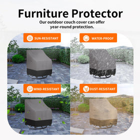 Easy-Going two-color design adds stylish protection to outdoor furniture.