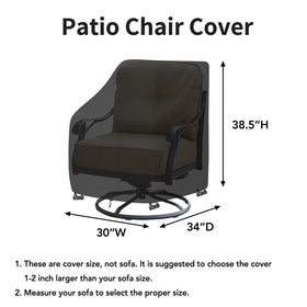 Easy-Going tape-sealed seam waterproof cover keeps furniture dry during rainy days.