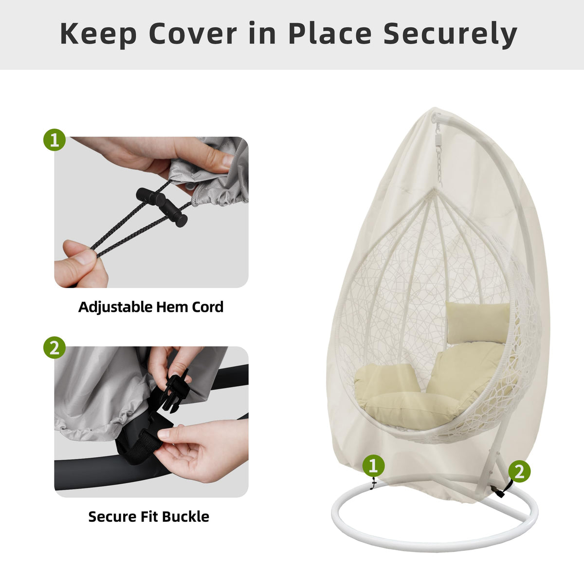 Easy-Going three-layer protection keeps chair dry and clean.
