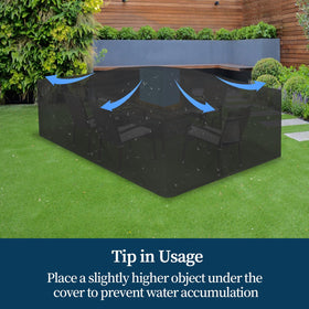 Raised top design promotes water runoff under Easy-Going cover.