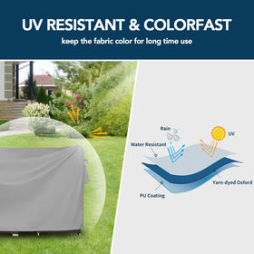 Easy-Going waterproof-coating cover keeps outdoor furniture dry during rain