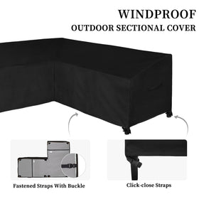Easy-Going windproof straps keep the cover securely in place during gusts.