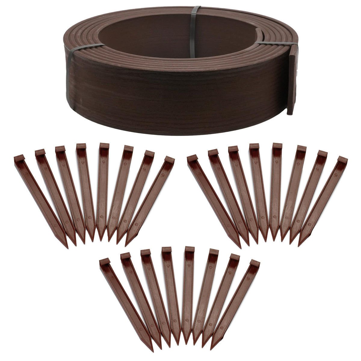 EasyFlex brown 4-inch edging 40 ft coil for clean landscape borders