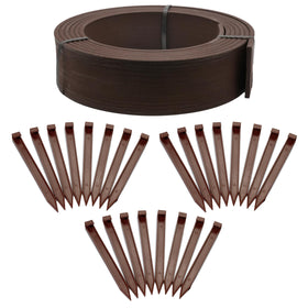 EasyFlex brown 4-inch edging 40 ft coil for clean landscape borders
