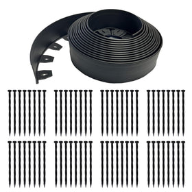 EasyFlex four-inch no-dig edging curves to create clean garden borders.