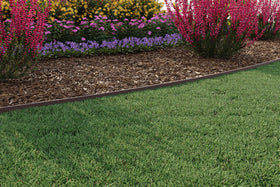 Outdoor landscape border defined by EasyFlex edging