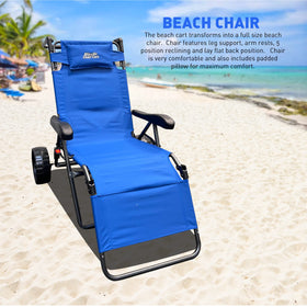 EasyGo Beach Cart Chair with adjustable handle for comfortable maneuvering