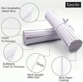 Easytle twist ties with strong wire core stay durable during use