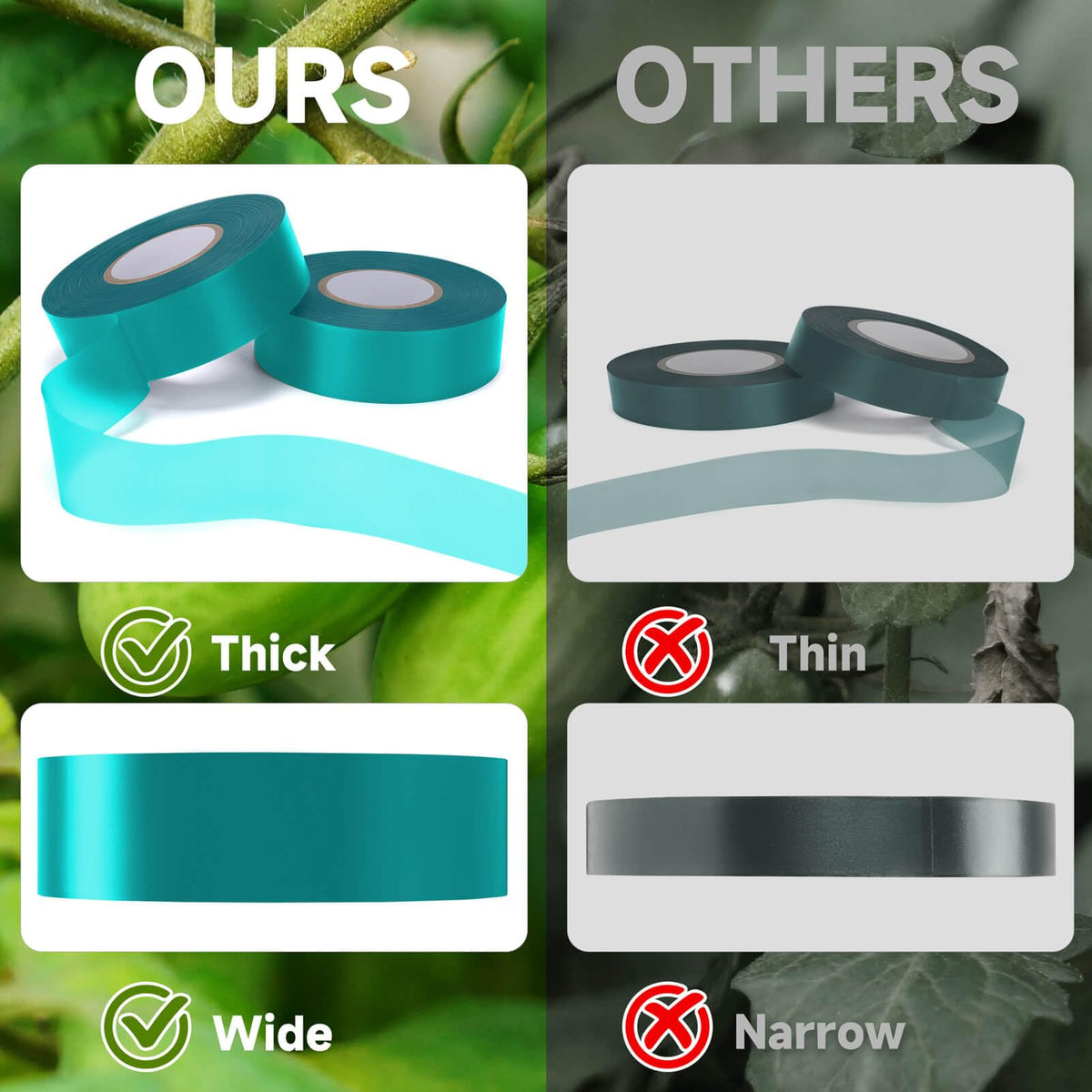 Easytle tie tape as a sturdy stake aid for vegetables and flowers