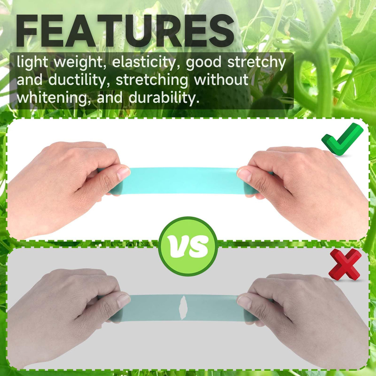 Easytle green garden tape that withstands weather for outdoor use