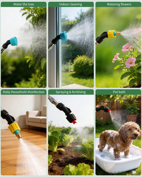 Easywave multi-function outdoor sprayer set up for watering and cleaning