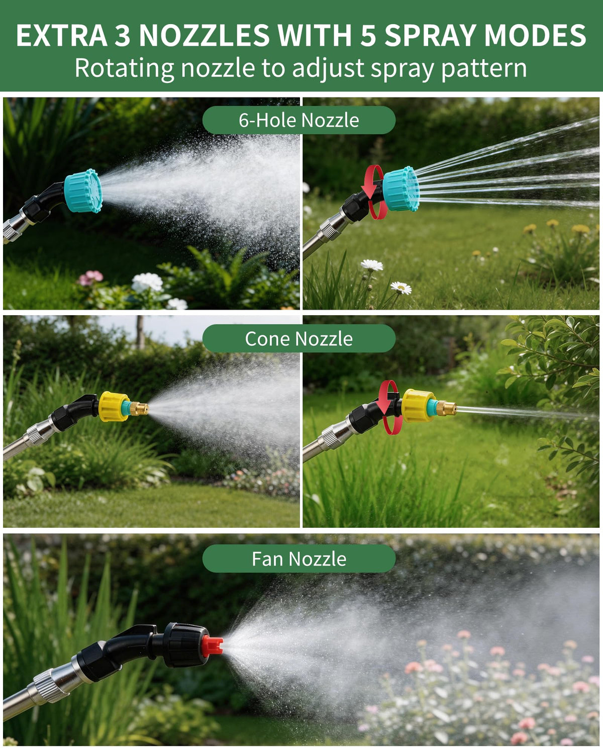Easywave sprayer handle shows USB charging capability for versatile indoors and outdoors use