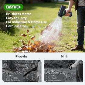 EasyWox 1200G wind pressure car blower highlights water removal after washing