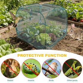 Garden bed with EATAKWARD protection for vegetables and flowers