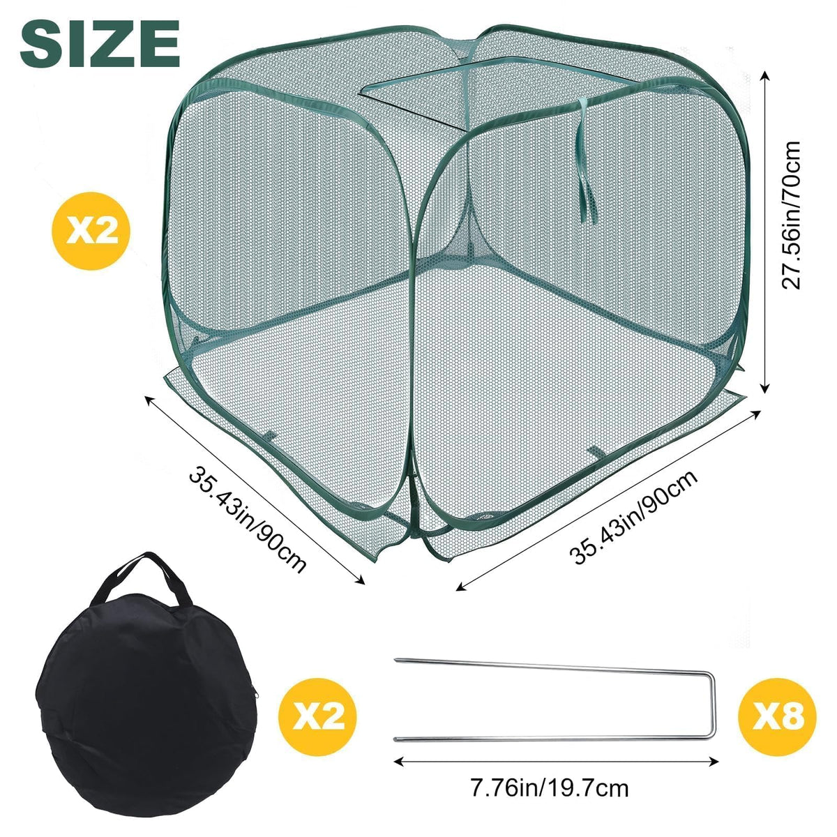 EATAKWARD mesh cover on garden bed showing airflow and light access