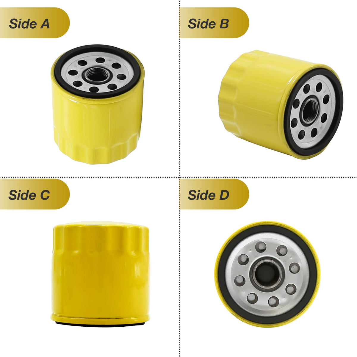 EATAKWARD oil filter relief pressure label indicates optimal oil flow