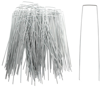 EATHEATY 8-inch galvanized stake pack securing garden edges and tubes.