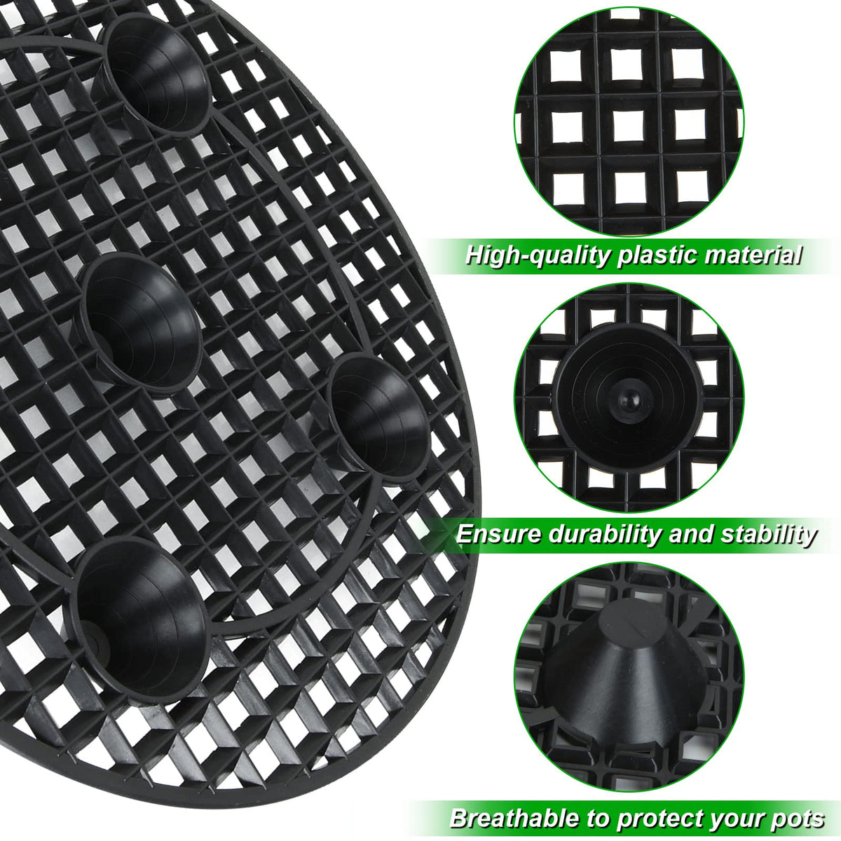 EATHEATY mesh base plant riser promotes drainage under pots