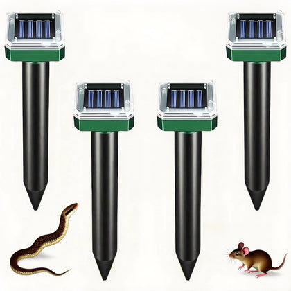 Eavkoar solar-powered repellent spikes in soil protect your garden from burrowing pests.