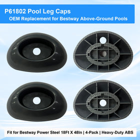 EAYBOMC footing cap for Bestway Power Steel 18 ft pool, easy snap-on replacement.