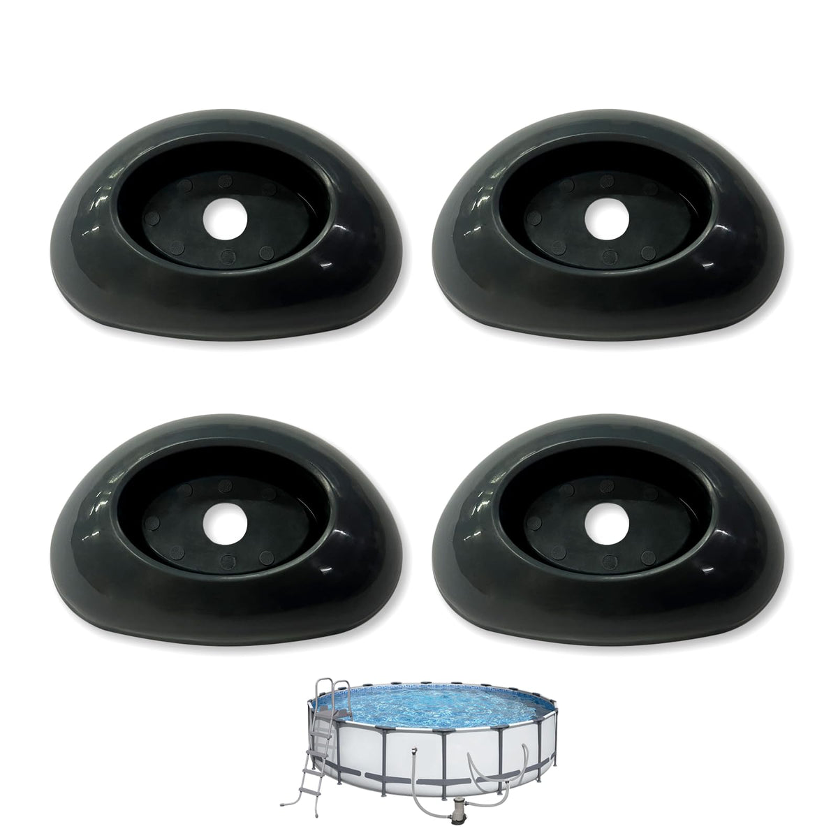 EAYBOMC footing cap for Bestway Steel Pro MAX pool improves stability and safer footing.