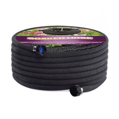 Eazazy Short Soaker Hose 25ft demonstrates even water dispersion for healthy beds.