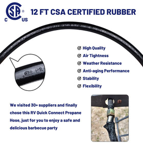 Eazy2hD low-pressure propane hose designed for RV systems and appliances.